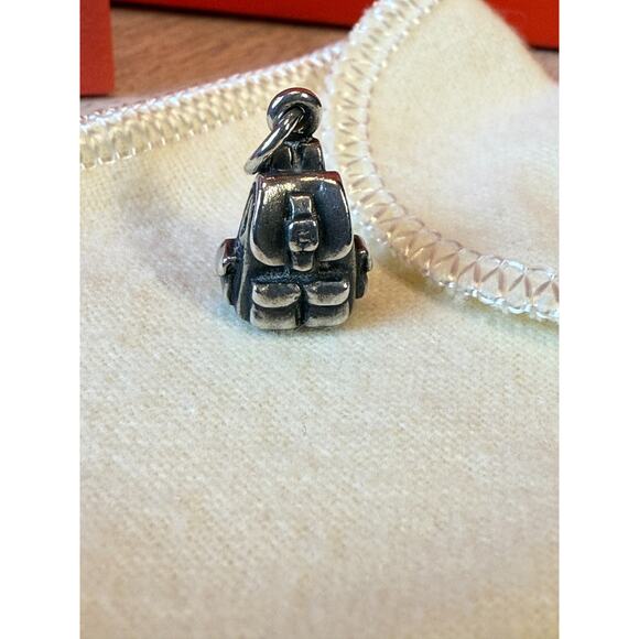 James Avery Sterling Silver 3D Backpack Charm Retired - Picture 1 of 7